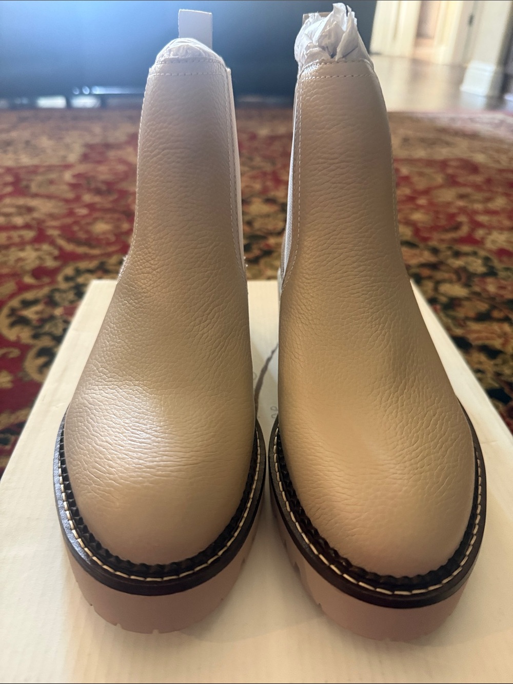 Caslon Cream Chelsea Platform Booties